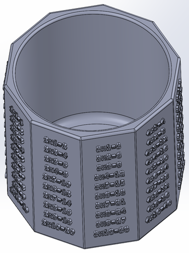 A decagonal pencil box with a MULTIPLICATION TABLE 3D Print 539542