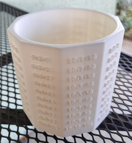 A decagonal pencil box with a MULTIPLICATION TABLE 3D Print 539543