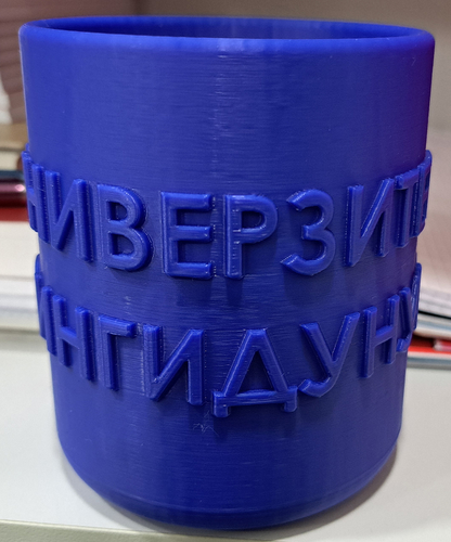 Pencil case with Cyrillic inscription SINGIDUNUM UNIVERSITY