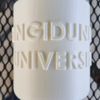 Round pencil case with the inscription SINGIDUNUM UNIVERSITY - Thumbnail 1