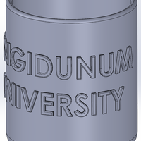 Round pencil case with the inscription SINGIDUNUM UNIVERSITY - Thumbnail 2