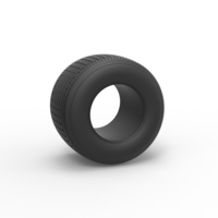 Small Dirt Sprint racing tire 25 Scale 1:25 3D Printing 539616
