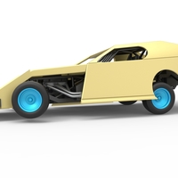 Dirt Modified stock car while turning 1:25 - Thumbnail 2