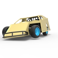 Dirt Modified stock car while turning 1:25 - Thumbnail 6
