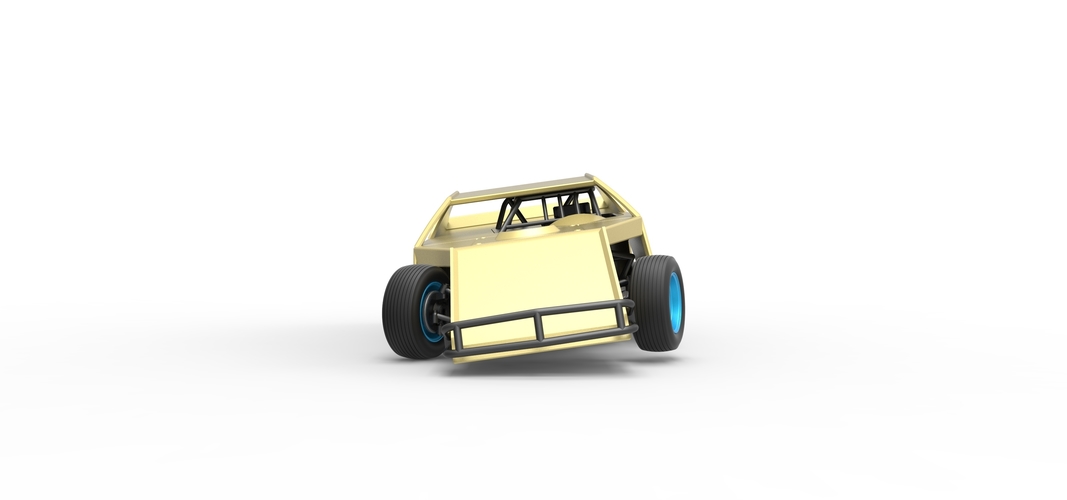 Dirt Modified stock car while turning 1:25 3D Print 539630