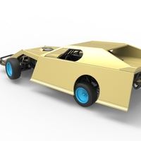 Dirt Modified stock car while turning 1:25 - Thumbnail 11