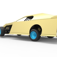 Dirt Modified stock car while turning 1:25 - Thumbnail 12