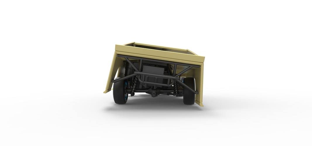 Dirt Modified stock car while turning 1:25 3D Print 539638