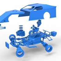 Dirt Modified stock car while turning 1:25 - Thumbnail 24