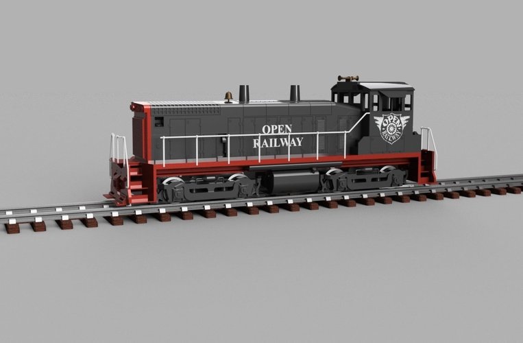 OpenRailway EMD SW1500 1:32 Locomotive 3D Print 53971