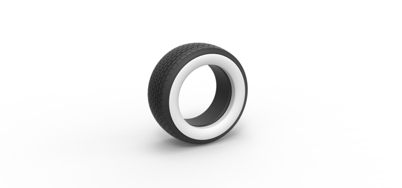 Whitewall Tire of Dirt Modified stock car 1:25