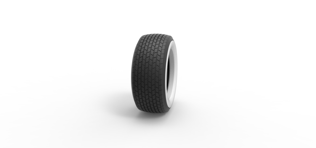 Whitewall Tire of Dirt Modified stock car 1:25 3D Print 539724