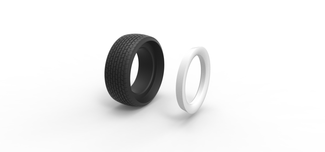 Whitewall Tire of Dirt Modified stock car 1:25 3D Print 539731