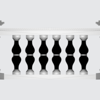 Balustrade railing 3D - Thumbnail 1