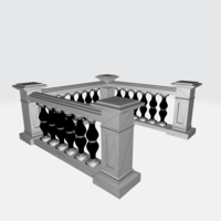 Balustrade railing 3D - Thumbnail 2