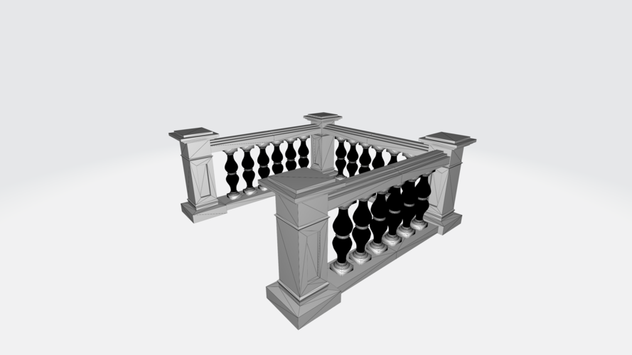 Balustrade railing 3D 3D Print 540066