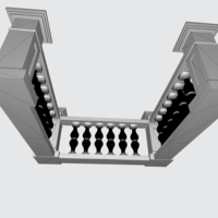 Balustrade railing 3D - Thumbnail 5
