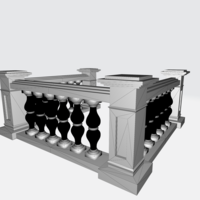Balustrade railing 3D - Thumbnail 6