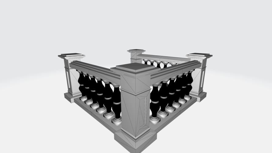 Balustrade railing 3D 3D Print 540070