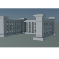 Balustrade railing 3D - Thumbnail 9