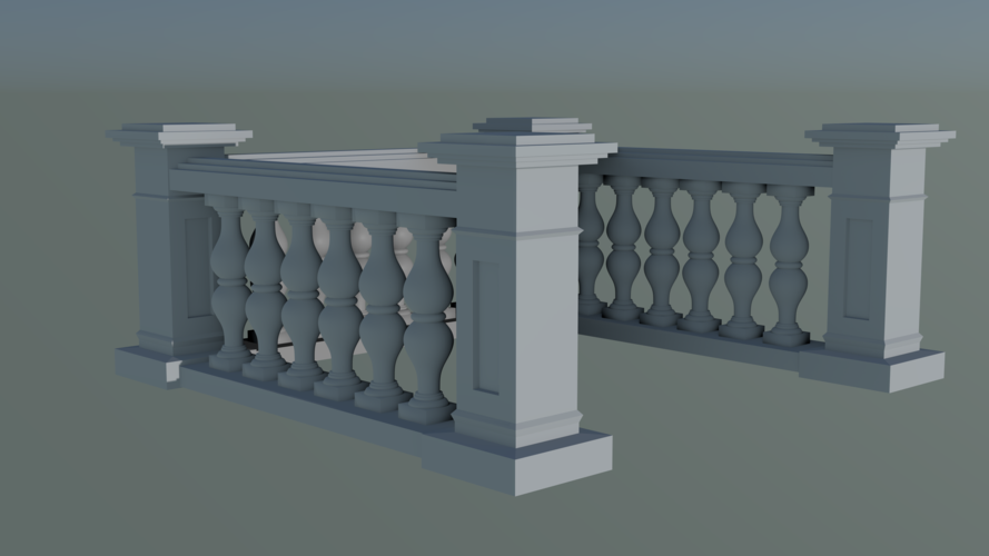 Balustrade railing 3D 3D Print 540073