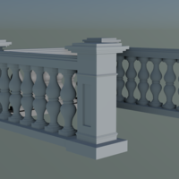 Balustrade railing 3D - Thumbnail 10