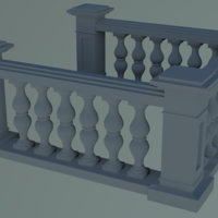 Balustrade railing 3D - Thumbnail 11