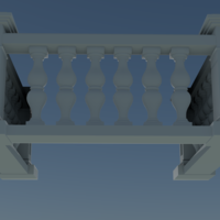 Balustrade railing 3D - Thumbnail 12