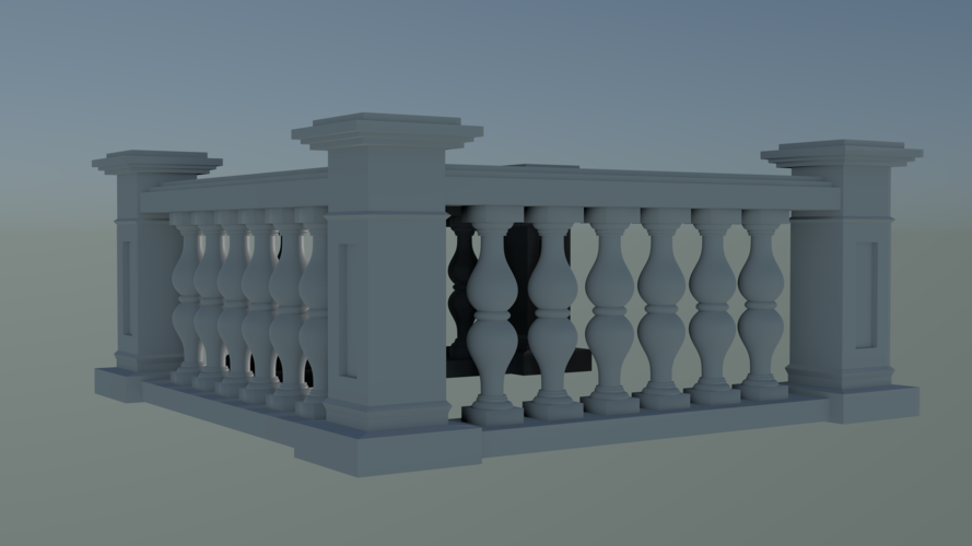 Balustrade railing 3D 3D Print 540076