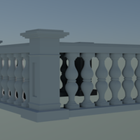 Balustrade railing 3D - Thumbnail 13