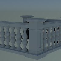Balustrade railing 3D - Thumbnail 14