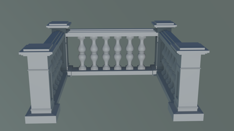 Balustrade railing 3D 3D Print 540078