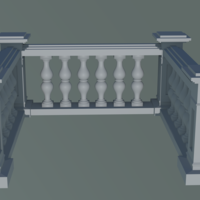 Balustrade railing 3D - Thumbnail 15