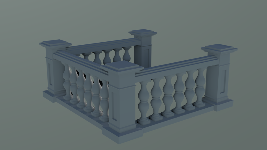 Balustrade railing 3D 3D Print 540079