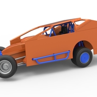 Northeast Dirt Modified stock car while turning 1:25 - Thumbnail 3