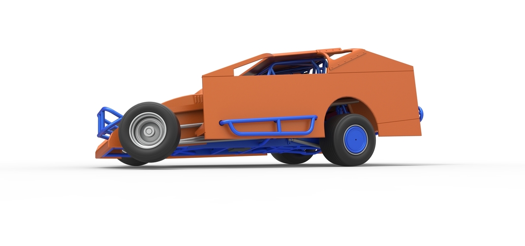 Northeast Dirt Modified stock car while turning 1:25 3D Print 540084