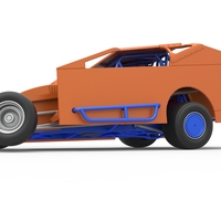 Northeast Dirt Modified stock car while turning 1:25 - Thumbnail 4