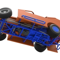 Northeast Dirt Modified stock car while turning 1:25 - Thumbnail 5