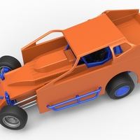 Northeast Dirt Modified stock car while turning 1:25 - Thumbnail 6