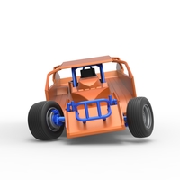 Northeast Dirt Modified stock car while turning 1:25 - Thumbnail 7