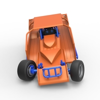 Northeast Dirt Modified stock car while turning 1:25 - Thumbnail 8