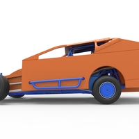 Northeast Dirt Modified stock car while turning 1:25 - Thumbnail 9