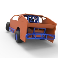 Northeast Dirt Modified stock car while turning 1:25 - Thumbnail 13