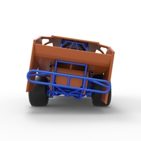 Northeast Dirt Modified stock car while turning 1:25 - Thumbnail 15