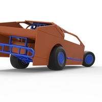 Northeast Dirt Modified stock car while turning 1:25 - Thumbnail 17