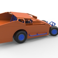 Northeast Dirt Modified stock car while turning 1:25 - Thumbnail 18