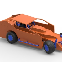 Northeast Dirt Modified stock car while turning 1:25 - Thumbnail 20