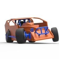 Northeast Dirt Modified stock car while turning 1:25 - Thumbnail 23