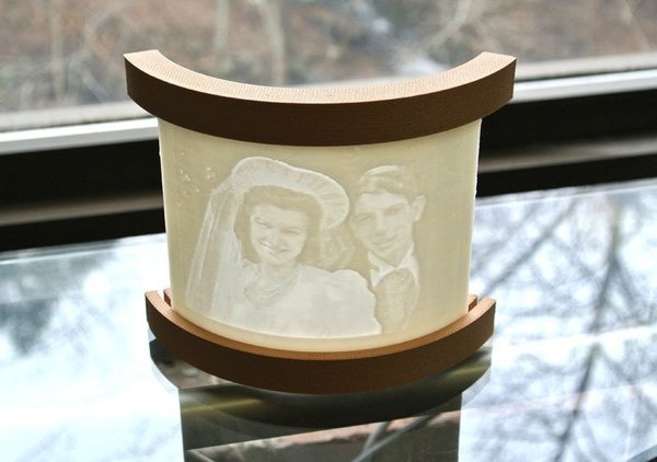 Medium Lithophane Stand 3D Printing 54016