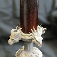 Small Four Dragons Candlestick 3D Printing 54018